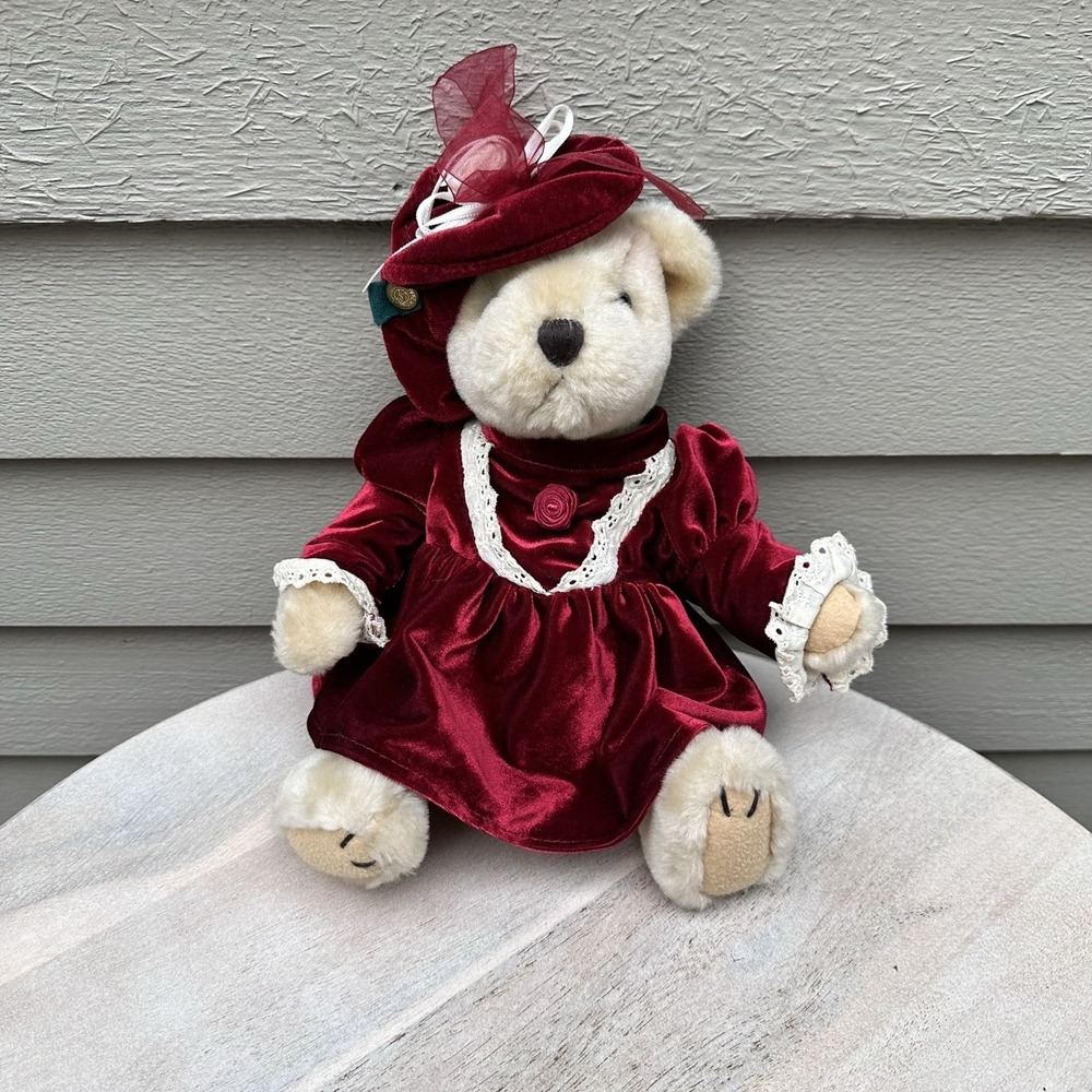Pickford Bears Pearl Teddy Bear Plush Jointed Stuffed Animal Red Dress Collect